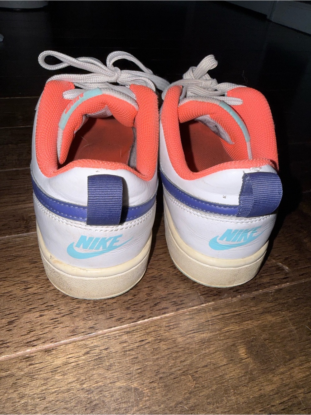 Nike Court Borough Low GS White Purple Coral Sneakers Kids Size 6.5 Y - Picture 6 of 7